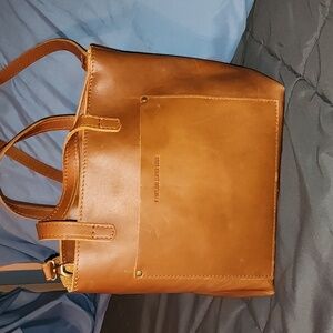 Portland leather goods tote